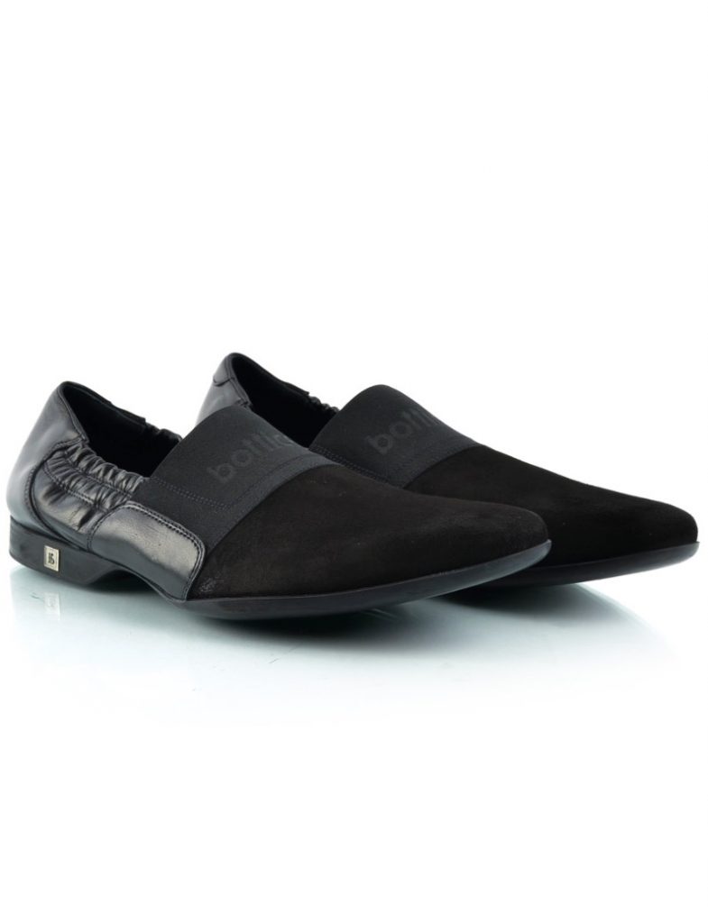Roberto Botticelli Black Leather Men Shoes