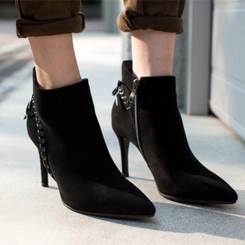 LOGAN Suede Ankle Boots - Slaylebrity