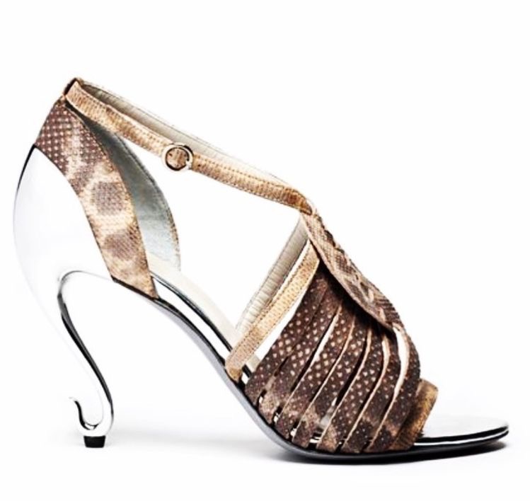 Printed leather haute couture women's shoes | Slaylebrity