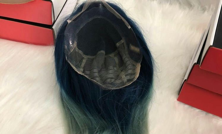 Midnight blue luxury wig