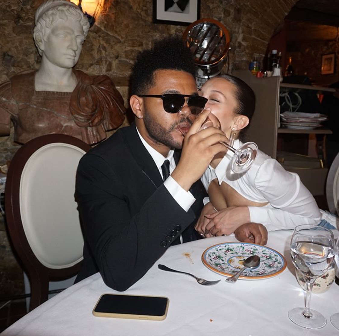 Bella Hadid showing major PDA with lover dumper and reigniter- the Weeknd