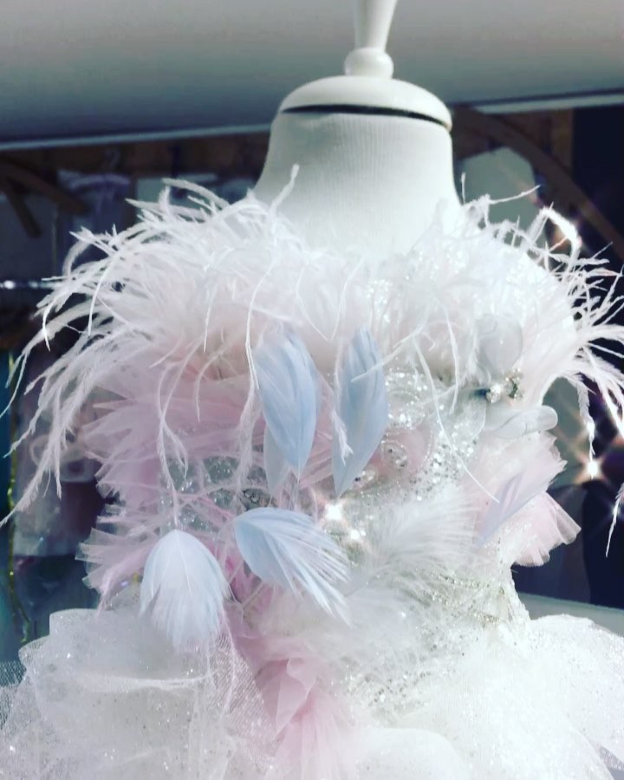 Ostrich feather Luxury kids couture unicorn dress - Slaylebrity