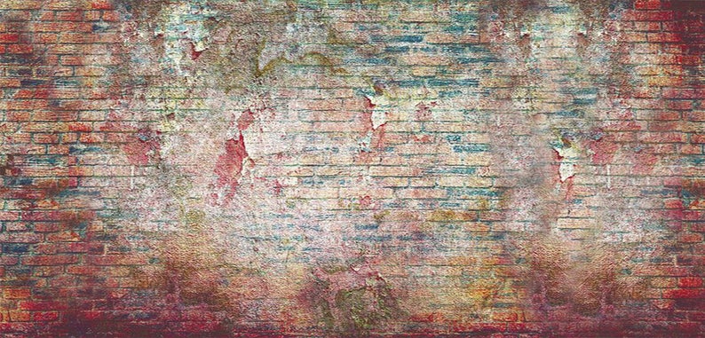 Extra Large Brick Wall Graffiti Art Vinyl Wallpaper Exclusive Design