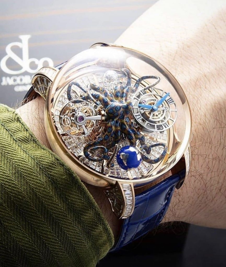 Jacob and Co Astronomia octopus Baguette watch Slaylebrity