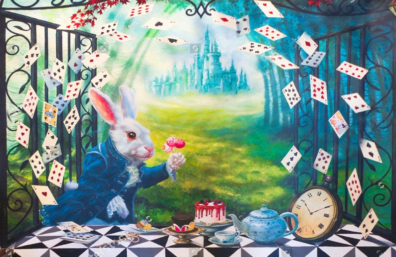 EXTRA LARGE Alice's Adventures in Wonderland Vinyl Wallpaper Exclusive ...
