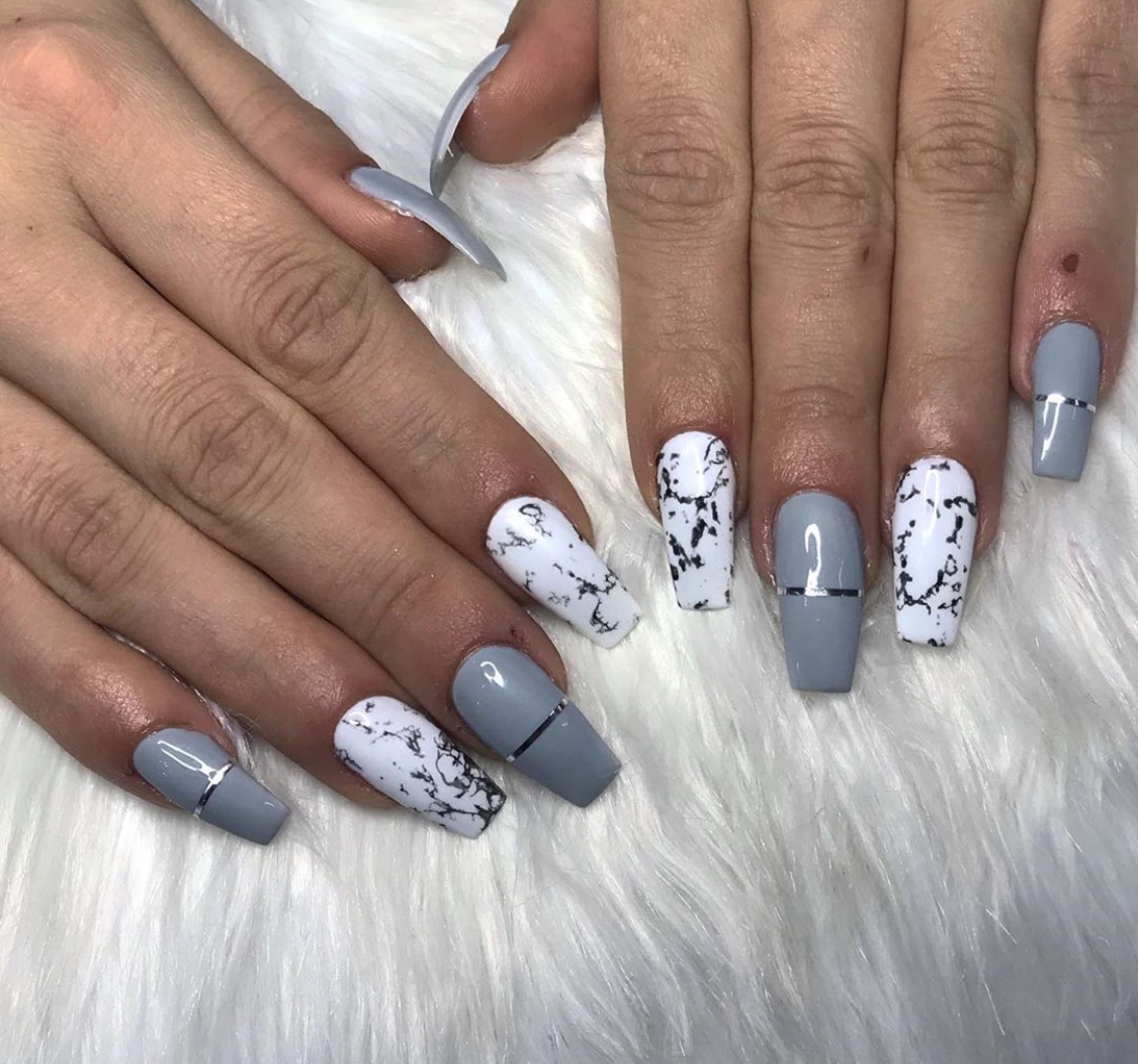 MARBLE Press On Nails