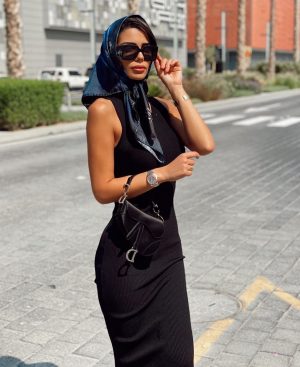 Fafia Abdel Aziz in an all black ultra chic fashion look - Slaylebrity