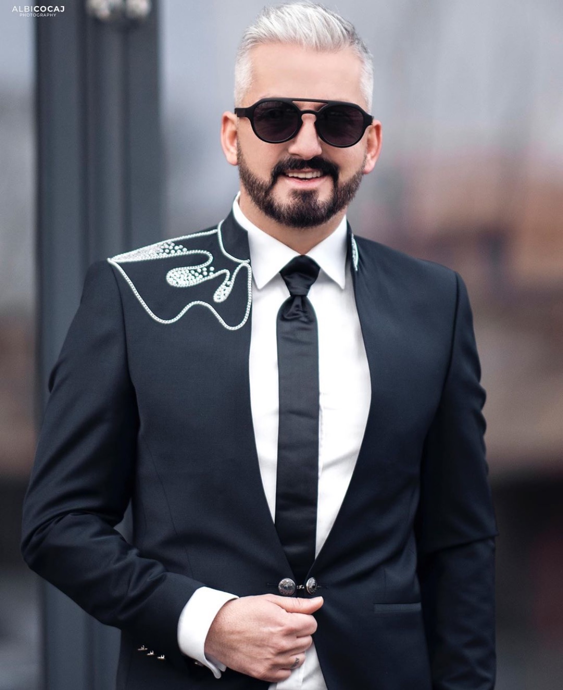 Embellished MENS Black fashion suit - Slaylebrity