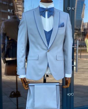 Formal blue custom fashion suit for Men - Slaylebrity