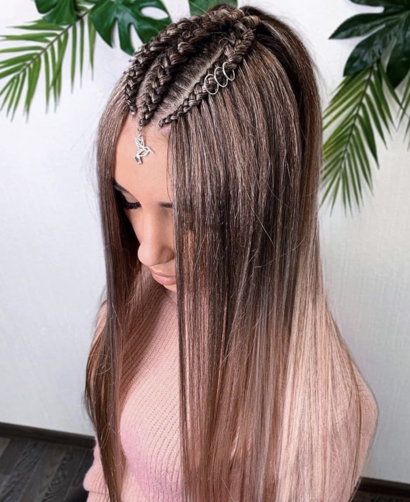 Premium Synthetic Brown Custom Braided Full Lace Wig Slaylebrity 