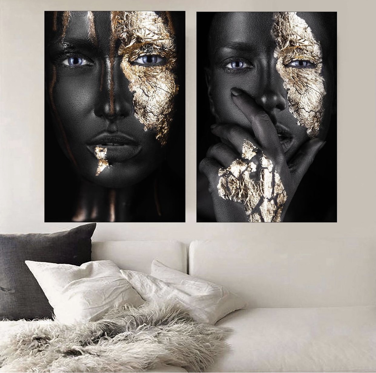 Luxury stunning black and gold theme art print - Slaylebrity