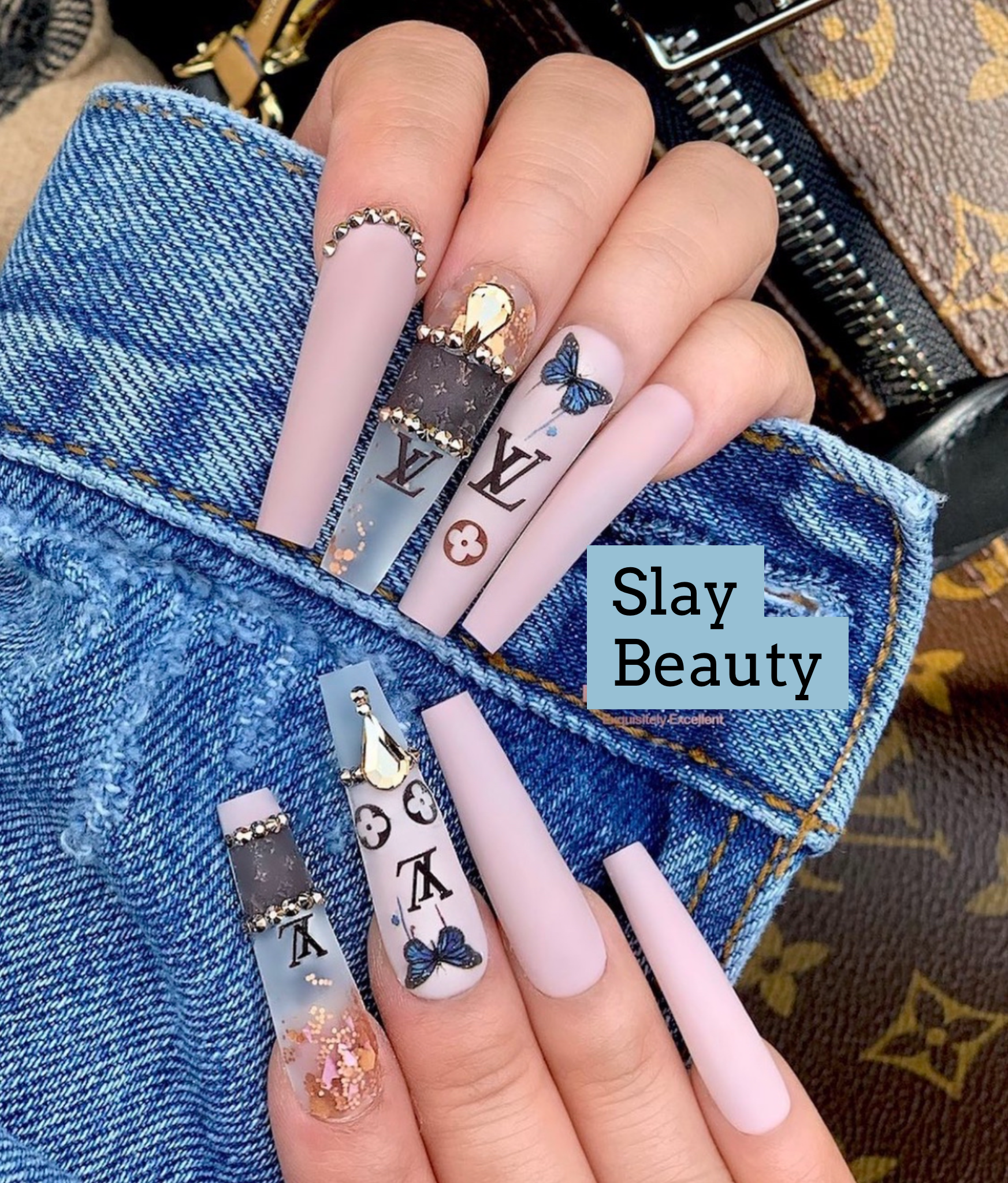 Louis Vuitton Press On Nails ╳ Beauty by Badra in 2023