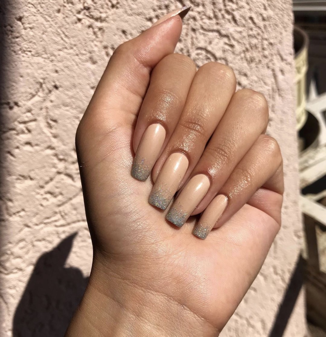 Nude and Grey Press On Nails