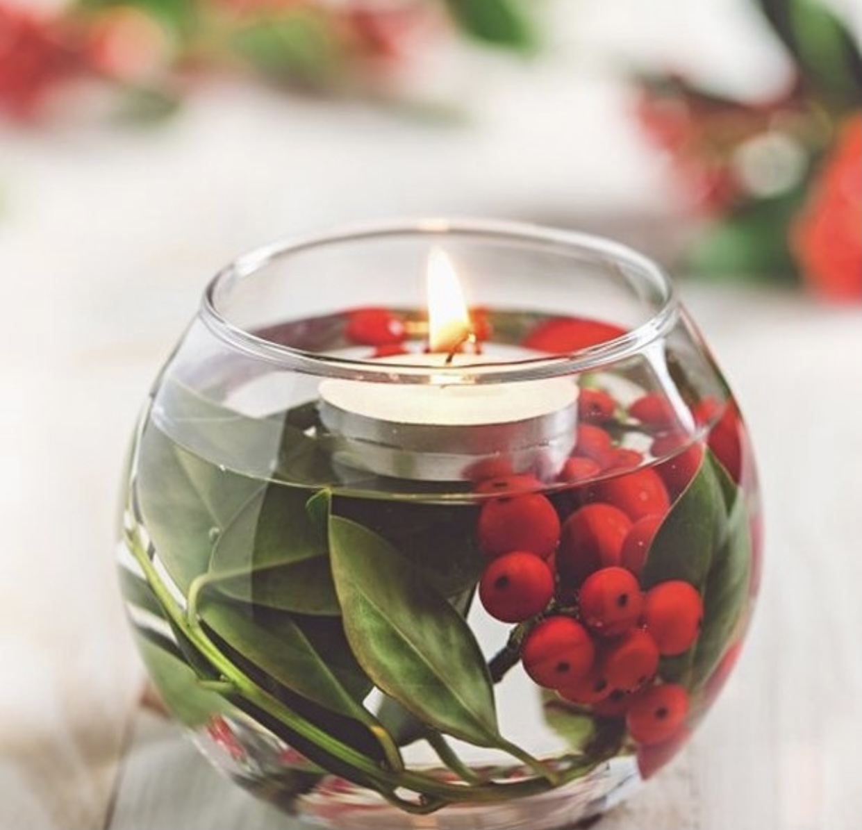 Christmas floating candles