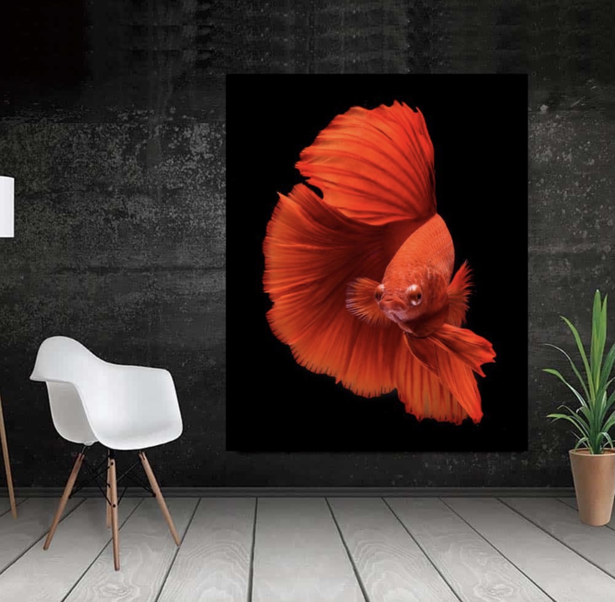 Luxury red fish print - Slaylebrity