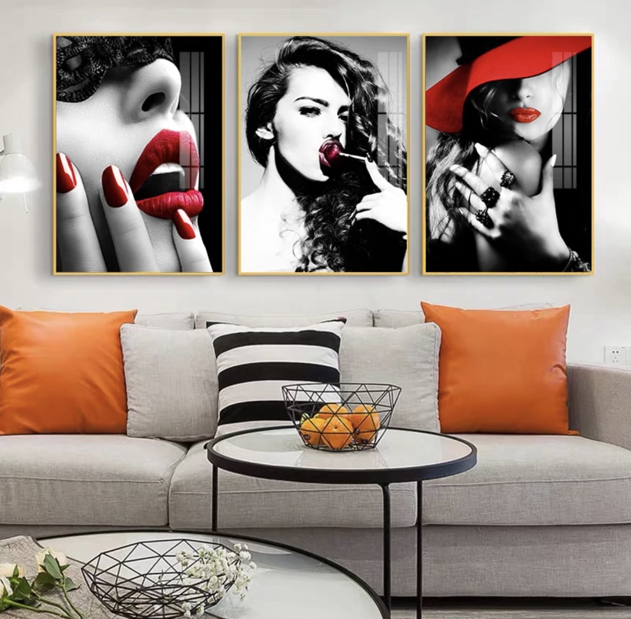 Luxury Modern red black and white art print - Slaylebrity