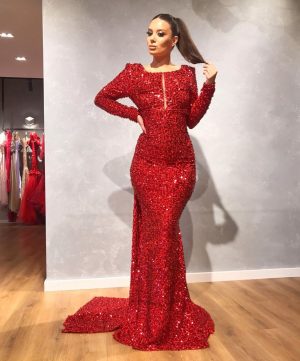 Sparkle bling elegant red carpet  couture dress