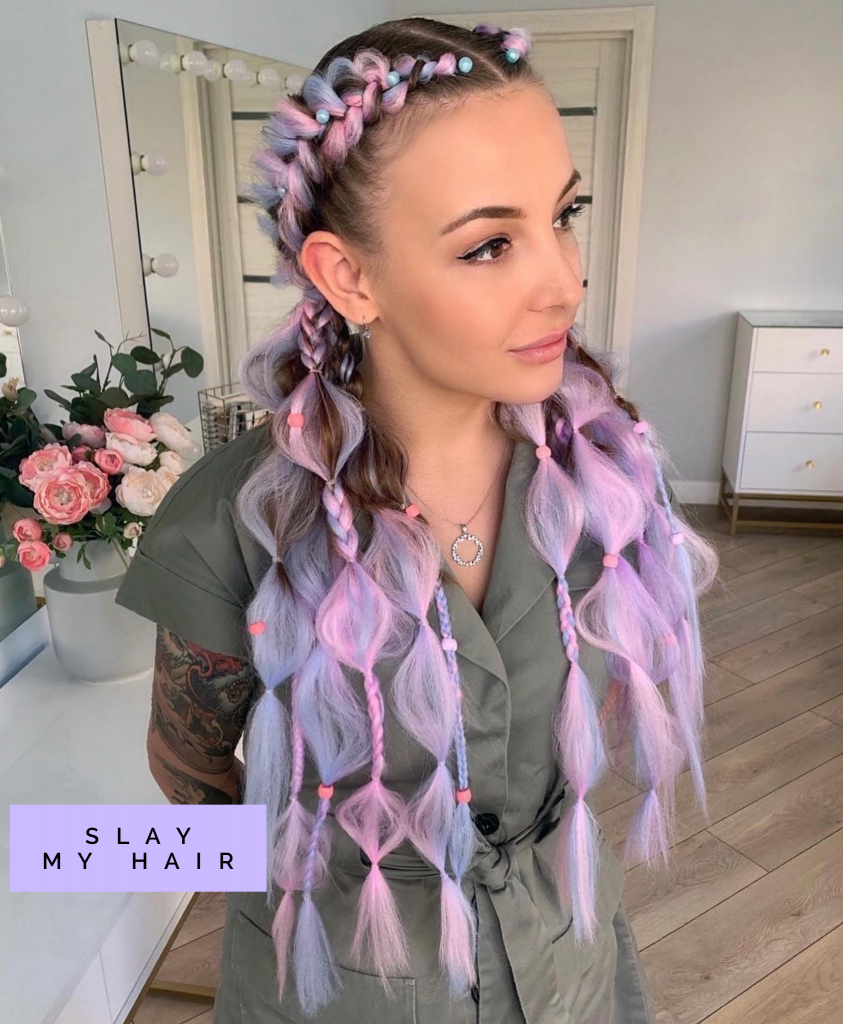 Канекалон для волос прически Luxury pink dreamy vibe braid synthetic wig - Slaylebrity