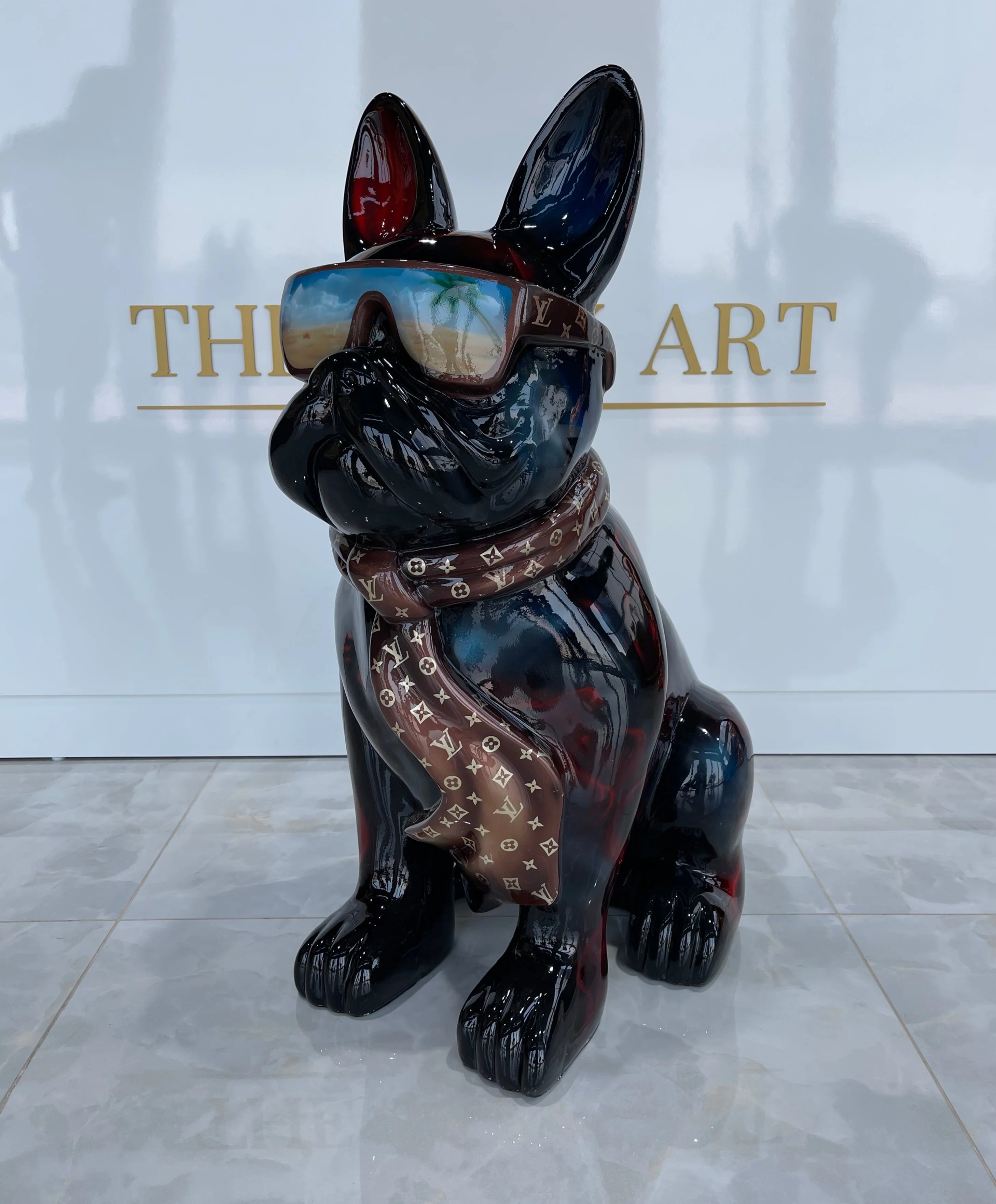Bull dog LV inspired luxe art