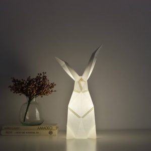 Dreamy luxe paper bunny lamp