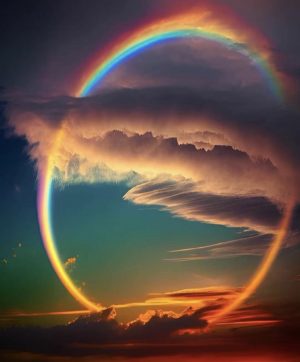 Is this dreamy viral full circle rainbow photo real?