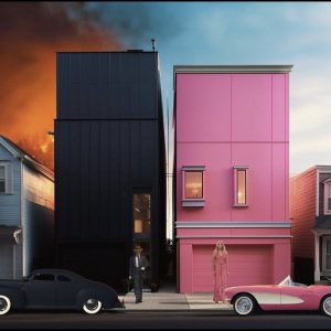 Ken and Barbie inspired matching homes