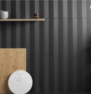 Charcoal matte ceramic luxe tiles