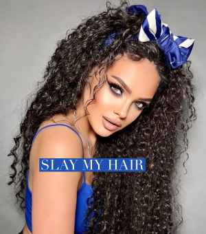 Sultry sexy Jet set babe curly synthetic wig