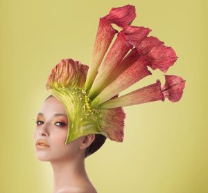 Custom premium couture botanical  fascinator