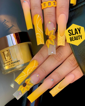Luxe mustard aesthetic Jet set babe press on nails