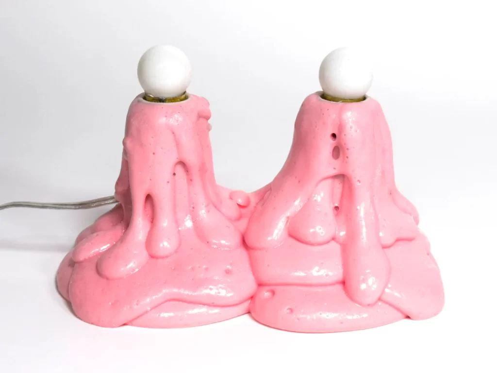 Pink lava foam lamp art