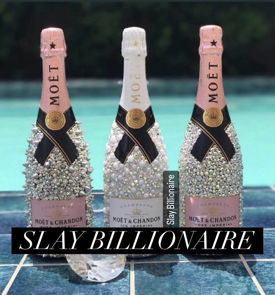 Billionaire bling champagne