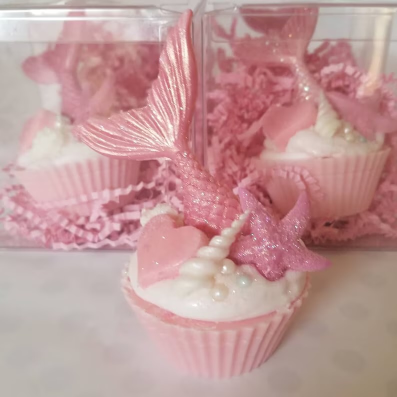 Mermaid cupcake luxe soap