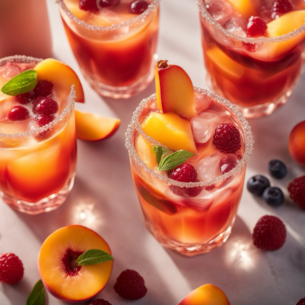 This dreamy peachy Sangria is giving me life