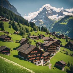Worlds most beautiful village Gimmelwald Switzerland