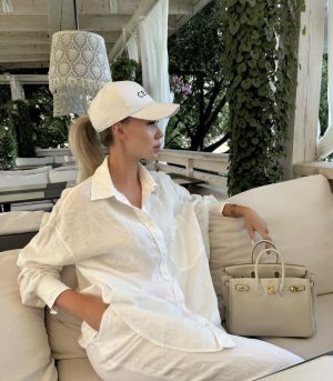 Valentina Safranova in a billionaire wife casual chic look