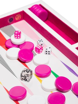 Barbie aesthetic backgammon set